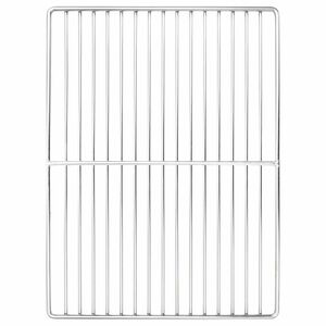 vidaXL Grillrost 40 x 30 cm Edelstahl Silber