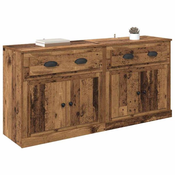 vidaXL Sideboards 2 pcs Altholz 70 x 35,5 x 67,5 cm Holzwerkstoff