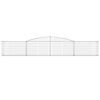 vidaXL Gabionen mit Hochbogen 3 Stk. 400x30x60/80 cm Verzinktes Eisen