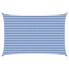 vidaXL Sonnensegel Blau und Wei&szlig; 3 x 5 m HDPE