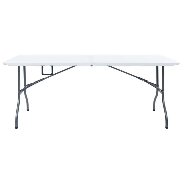 vidaXL Gartentisch Klappbar Weiß 180x72x72 cm HDPE