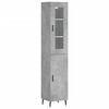 vidaXL Highboard Betongrau 34,5x34x180 cm Holzwerkstoff