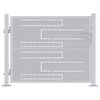 vidaXL Gartentor mit Schloss Silber 85 x 70 cm Edelstahl