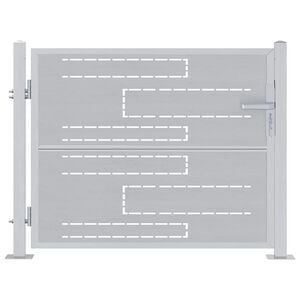 vidaXL Gartentor 85 x 70 cm Edelstahl Silber Abschlie&szlig;bar
