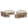 vidaXL Gartensofa-set 12 pcs Beige Poly-Rattan