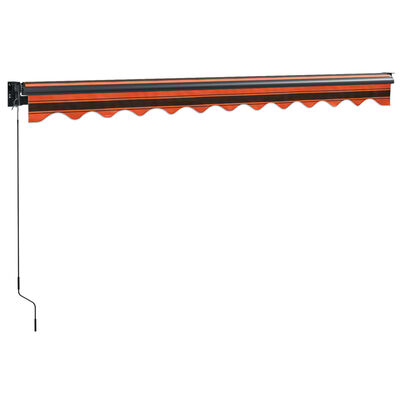 vidaXL Markise Einziehbar Orange und Braun 3x2,5 m Stoff und Aluminium