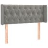 vidaXL LED Kopfteil Hellgrau 103x16x78/88 cm Samt