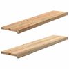 vidaXL Treppenstufen 2 Stk. Unbehandelt 120x25x2 cm Massivholz Eiche