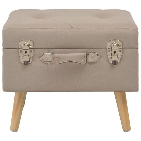 vidaXL Hocker mit Stauraum 3 Stk. Beige Stoff
