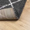 vidaXL Teppich Shaggy Hochflor Modern Schwarz und Creme 120x170 cm