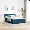 vidaXL Ottoman-Bett mit Matratze Dunkelblau 140x190 cm Samt
