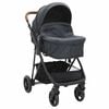 vidaXL 2-in-1 Kinderwagen Anthrazit und Schwarz Stahl