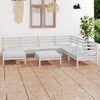 vidaXL 8-tlg. Garten-Lounge-Set Massivholz Kiefer Wei&szlig;