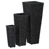 vidaXL Blumenk&uuml;bel 3 Stk. Wasserhyazinthe Schwarz