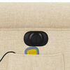 vidaXL Elektrischer Massagesessel mit Aufstehhilfe Creme Stoff