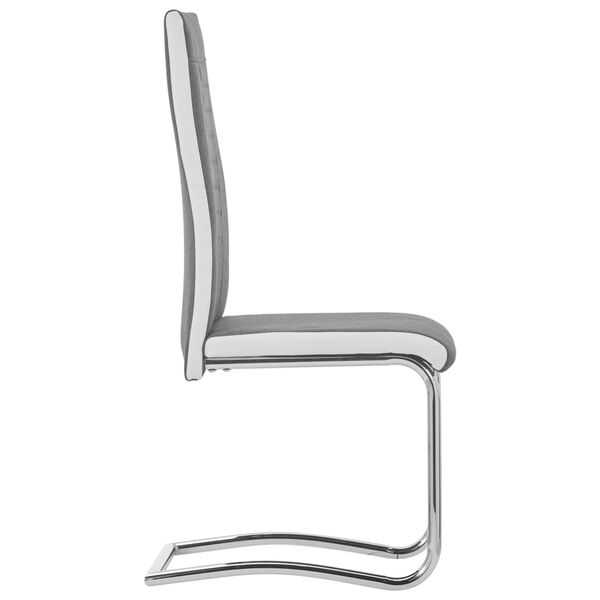 vidaXL Freischwinger 2 Stk. Dunkelgrau Stoff