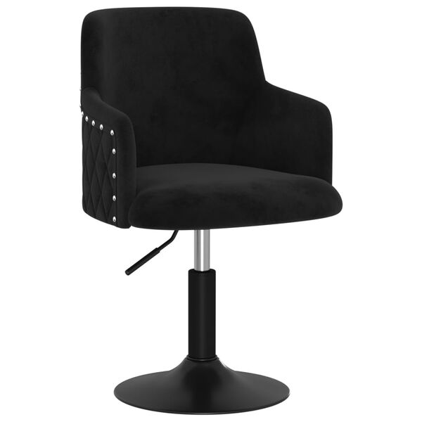vidaXL Esszimmerstuhl Drehbar Schwarz Samt