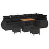vidaXL Gartensofa-set 9 stk. Schwarz Poly-Rattan
