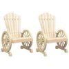 vidaXL Adirondack-Gartenst&uuml;hle 2 Stk. Massivholz Tanne