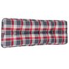 vidaXL Palettenkissen Rot Karomuster 120x40x12 cm Stoff