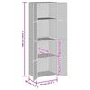 vidaXL Gartenschrank Grau 59x40x180 cm Poly Rattan
