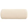 vidaXL Bolsterkissen 2 St&uuml;ck Beige &Oslash; 15 x 40 cm Mikrofaserstoff
