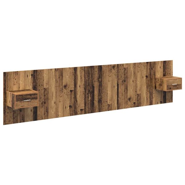 vidaXL Kopfteil mit Schrank mit Schubladen 3 pcs Altholz Holzwerkstoff