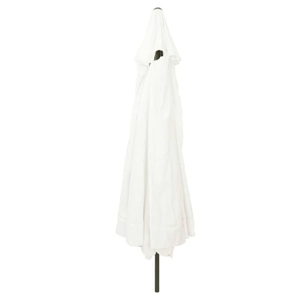 vidaXL Garten-Sonnenschirm Sand 395 x 395 x 245 cm Polyester und Stahl