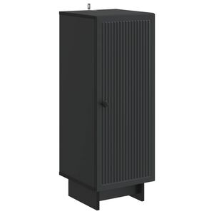 vidaXL Sideboard Schwarz 33 x 34,5 x 90 cm Holzwerkstoff