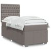vidaXL Boxspringbett mit Matratze Taupe 80x200 cm Stoff