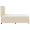 vidaXL Boxspringbett mit Matratze Creme 200 x 200 cm Stoff