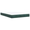 vidaXL Boxspringbett mit Matratze Dunkelgr&uuml;n 140x190 cm Samt