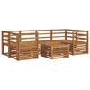 vidaXL Outdoor-Sofagarnitur 7 Stk. Natur Massivholz Akazie