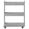 vidaXL Schrank mit Rollen Grau Sonoma 60x22x79 cm Holzwerkstoff