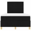vidaXL LED Boxspringbett mit Matratze Schwarz 120 x 190 cm Stoff