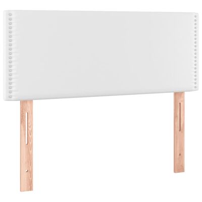 vidaXL Boxspringbett mit Matratze & LED Weiß 120x190 cm Kunstleder