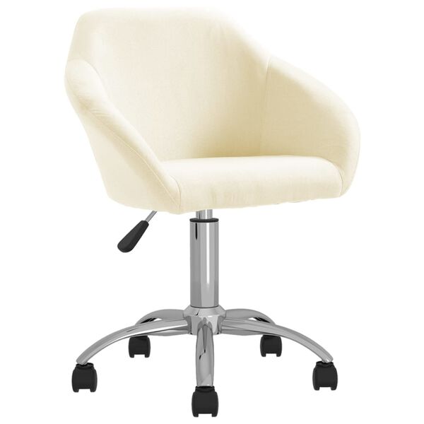 vidaXL Esszimmerst&uuml;hle 2 Stk. Drehbar Creme Stoff