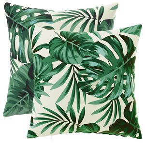 vidaXL Kissenbezug 2 pcs HEERLEN Blattmuster 30 x 30 cm Polyester