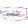 vidaXL Massivholzbett mit Regal ohne Matratze Wei&szlig; 120x200 cm Kiefer