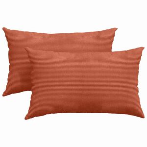 vidaXL Sofakissen 2 St&uuml;ck Rot-Orange 50 x 30 cm Cordstoff