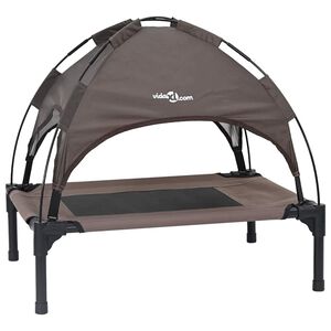 vidaXL Hundebett Braun 62 x 48 x 61 cm Stahl