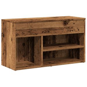 vidaXL Schuhbank Altholz-Optik 80x30x45 cm Holzwerkstoff