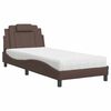 vidaXL Bett "Viana" mit Matratze Braun 90x200 cm Kunstleder