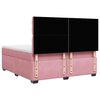 vidaXL Boxspringbett mit Matratze Rosa 180x200 cm Samt