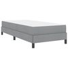 vidaXL Boxspringbett mit Matratze Hellgrau 80 x 200 cm Stoff
