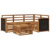 vidaXL Outdoor-Sofagarnitur 5 pcs Natur 59 x 59 x 37 cm Polyester
