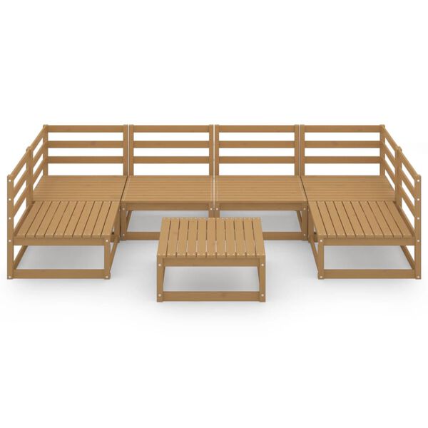 vidaXL 7-tlg. Garten-Lounge-Set Massivholz Kiefer