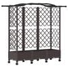 vidaXL Hochbeet mit Rankgitter und Dach Braun 163 x 40 x 129 cm PP