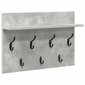 vidaXL Wandmontierter nachttisch mit Regal Beton Grau 60 x 40 x 12 cm