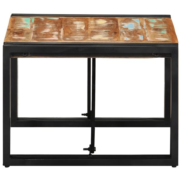 vidaXL Couchtisch Mehrfarbig 50x50x35 cm Altholz Massivholz